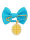 Excite-Fashion Child Safety Pin made of Gold Plated Silver with Constantinato