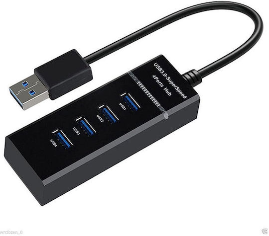 Σύνδεση Hub 4 Θυρών USB 3.0 με σύνδεση USB-A Μπλε