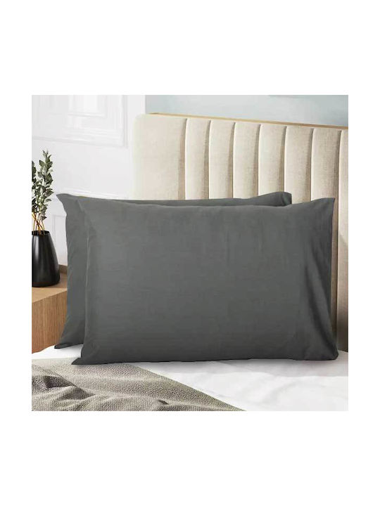 SpitiBazaar Kissenbezug-Set Grey 50x70cm.