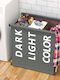 Bakaji Collapsible Metallic Laundry Basket 64x38x62cm Grey