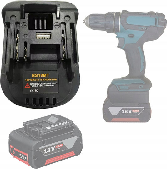 Адаптер За Батерия Конвертор Bosch 18v Към Makita 18v Bs18mt