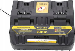 Powermax Dcb102 Dualcharge Pro – Dual Battery Charger Dewalt 10.8v–20v 2xusb 5v Replacement Compatible Dcb120 Dcb204 Dcb182 Powermax Dcb102 Dualcharge Pro – Dual Battery Charger Dewalt 10.8v–20v 2xusb 5v Replacement Compatible Dcb120 Dcb204 Dcb182