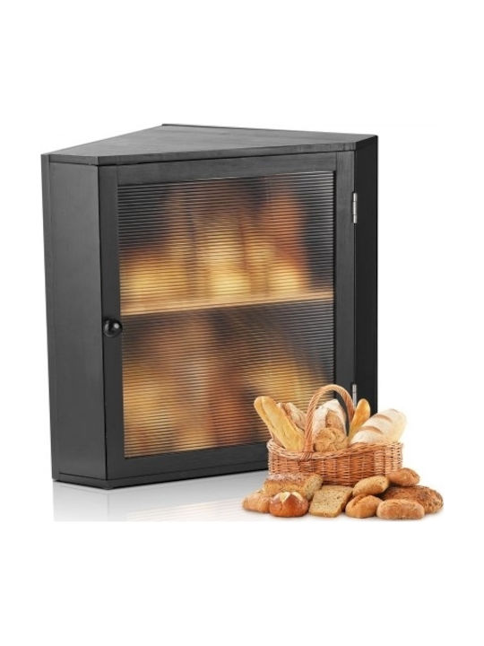 Vevor Ψωμιέρα από Bamboo Μαύρη 32x32x42.5cm