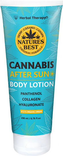 Natures Best Cannabis After Sun Lotion με Υαλουρονικό Οξύ & Πανθενόλη 200ml