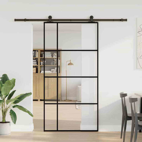 Vidaxl Ușă Glisantă cu Mecanism 102,5x205 cm din Sticlă ESG și Aluminiu
