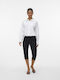Women's Fabric Capri Trousers Black