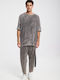 Ανδρικό Παντελόνι Τζιν με Loose Εφαρμογή Washed Grey