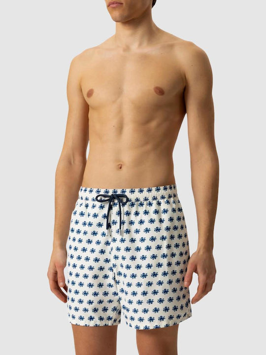 MC2 Men's Swimwear Shorts White/blue with Patterns