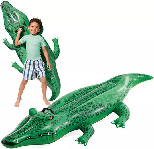 Intex Gator Παιδικό Φουσκωτό Ride On Θαλάσσης Κροκόδειλος με Χειρολαβές Πράσινο 168x86cm