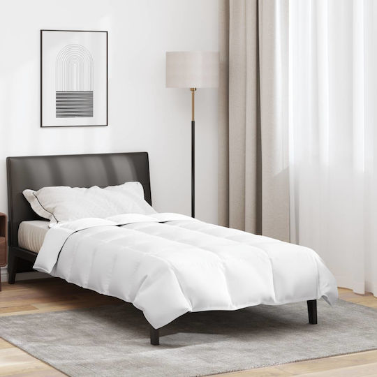 vidaXL Κουβερλί Μονό Λευκό 140x220cm