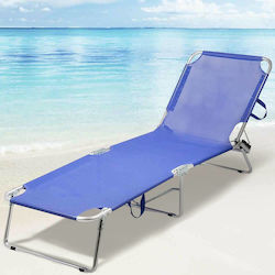 Bakaji Foldable Sunbed Aluminum Blue Bakaji Foldable Sunbed Aluminum Blue