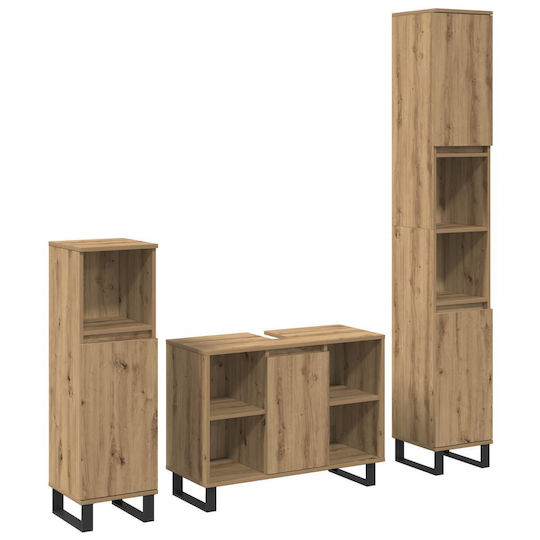 vidaXL Шкаф без Мивка Walnut