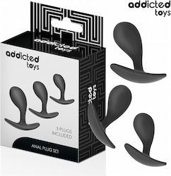 Addicted Toys Πρωκτικές Σφήνες Σετ Small Μαύρες 3τμχ
