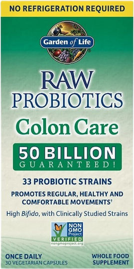 Garden Of Life Raw Probiotics Colon Care Пробиотици 30 капси
