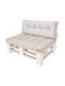 Garden Chair Cushion with Backrest Ecru