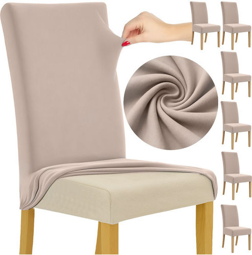Ruhhy Elastische Abdeckung Für Stuhl Beiges 65x40cm 6Stücke