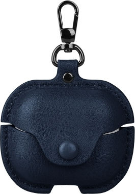Leder Fall Mit Haken Sicherheits Samsung Galaxy Buds 3 3 Pro Blau
