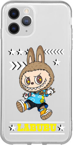 Apple iPhone 11 Pro Max Labubu4 Transparent Silicone TPU Case
