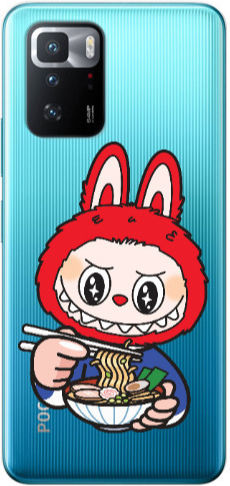 Xiaomi Poco X3 GT Labubu 1 Transparente Silikon TPU Handyhülle