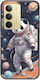 Lost In Space Panda Realme 14x 5G Schwarze TPU Μαύρη Σιλικόνη