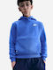 Fleece Kids Sweatshirt With Hood And Pockets Blue Sportswear Club