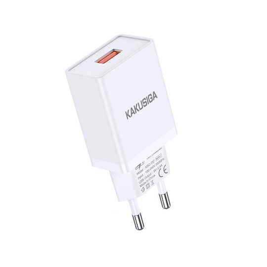 Kakusiga Charger Without Cable with USB-A Port Whites (KSC-930)