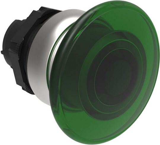 Cap Buton Iluminat Ciupercă Resetare Verde Φ40 Înălțime 36,4mm
