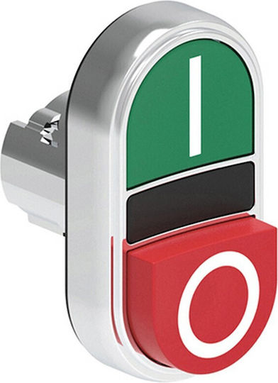 Double Push Button Head Metal Flat Raised Red And Green Industrial Buttons Ø22