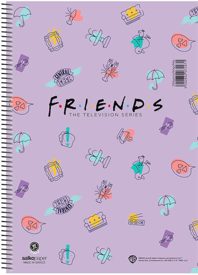 Salko Paper Spiral Heft Geregelt B5 Friends 1Stück (Μiverse Designs)