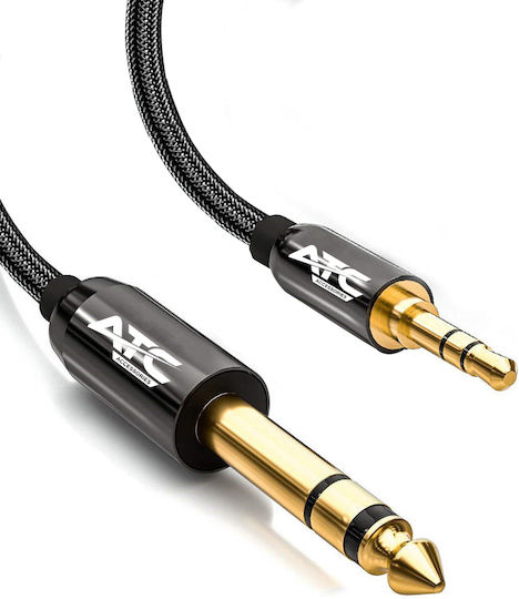 ATC Audio Cable 3.5mm Male - 3.5mm Male Black 2m with Gold Plated Terminals
