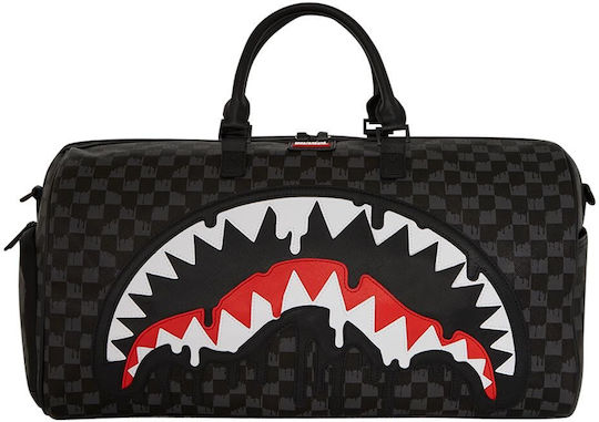 Sprayground Sharks In Paris Duffle Reisetasche Schwarz aus Künstliches Leder L50xB25xH27cm