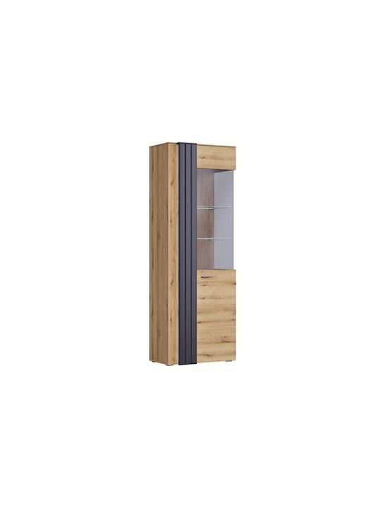 Bibliotecă Cu LED Cirfive 103 Gri Stejar 72x45x203cm