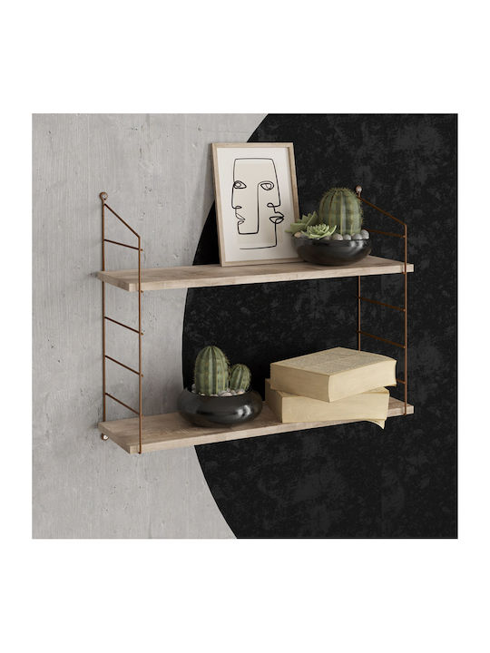 Shelf Wall Armoni Sacramento Oak 72x20x58cm