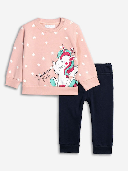 Funky Kids Sweatpants Set Pink