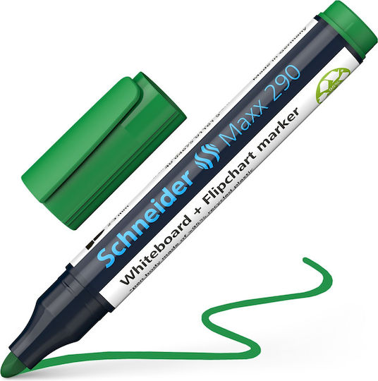 Μαρκαδόρος Πίνακα Schneider Whiteboard Flipchart Marker Maxx 290 Πράσινο