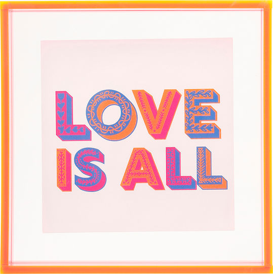 Κάδρο Ostaria Love Is All 14x14cm