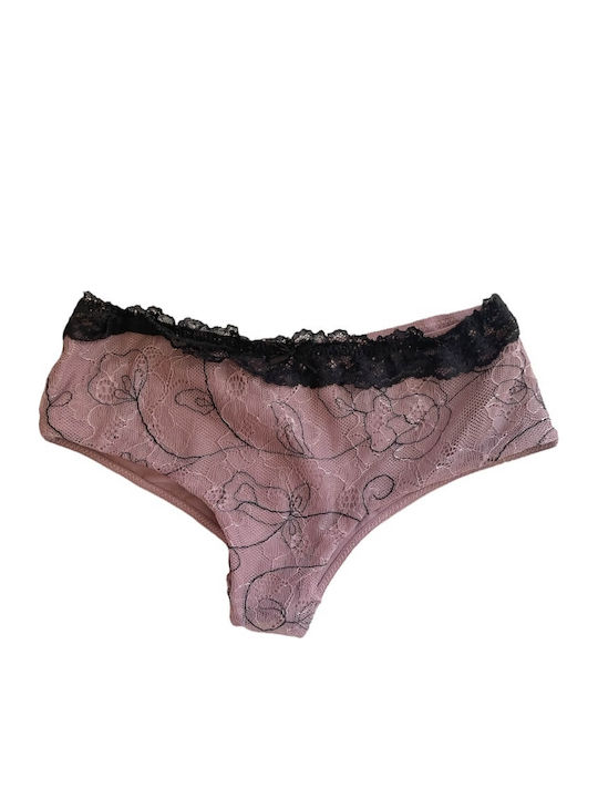 Damen Slip mit Spitze Purple-rotten Apple