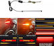Flexible Motorcycle Headlight LED Strip Running-strobe Brake Lights & Dynamic Turn Signals High Brightness 30cm Tc-256