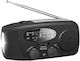 Crank Radio TX-238 Φορητό Ραδιόφωνο Ηλιακό Μαύρο