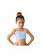 Kokoracostume Kinder-Tanzbekleidung Kinder-Bustier aus Lycra Spandex Hellblau