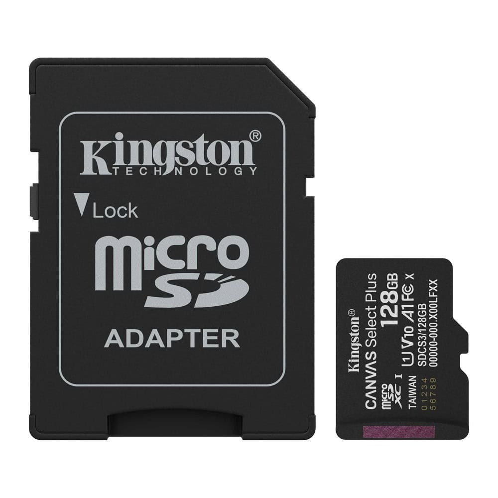 Kingston Canvas Select Plus microSDHC 128GB U1 V10 A1 UHS-I 150MB/s με αντάπτορα (SDCS3/128GB)