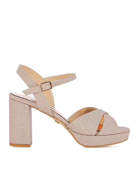 Guy Laroche Damen Sandalen aus Leder mit Strass...