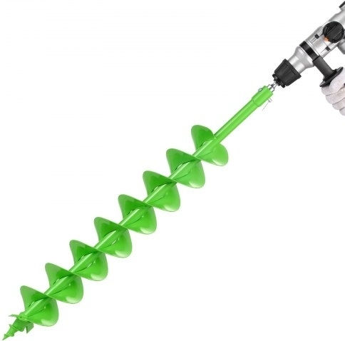 Vevor Auger Drill Bit 3.94 X 31.1 In Earth Spiral Post Hole Digger Planter Tool