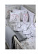 Down Town Home Комплект Бебешки Чаршафи За Количка Памучни Сив 125x175бр 3бр