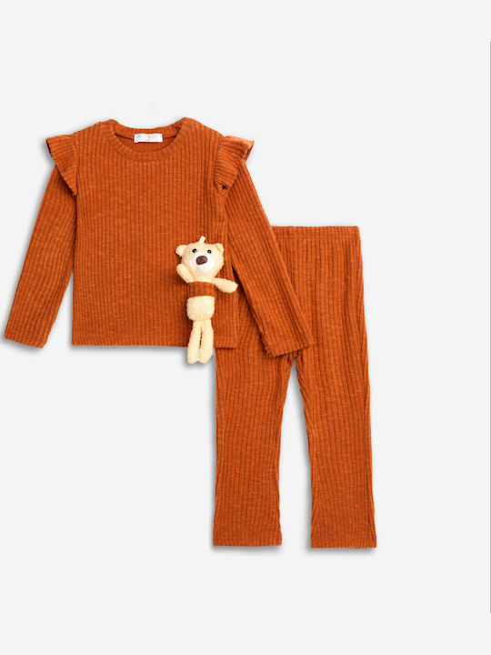 Funky Kinder-Set mit Hose Winter 2Stück Orange