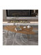 Oval Central Coffee Table Monty Wooden Natural Colour 2 Pieces W116xL46xH46cm