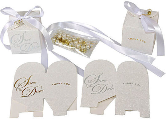 Paper Box Save Date Pearl Silver Letters Pbl/90293 Kls-pbl-90293-ashmi