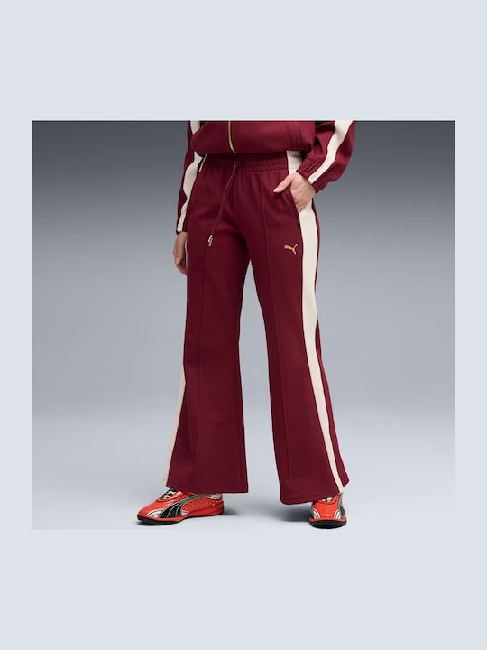 PUMA T7 Παντελόνι Φόρμας Καμπάνα Ruby Shimmer