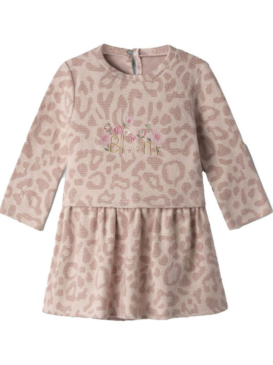Evita Rochie pentru fete Tricotat Pink