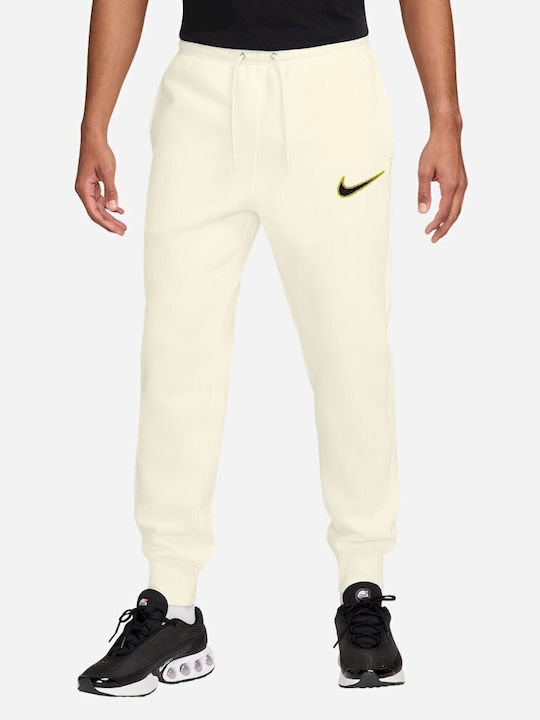 Nike Sportswear Παντελόνι Φόρμας με Λάστιχο Μπεζ